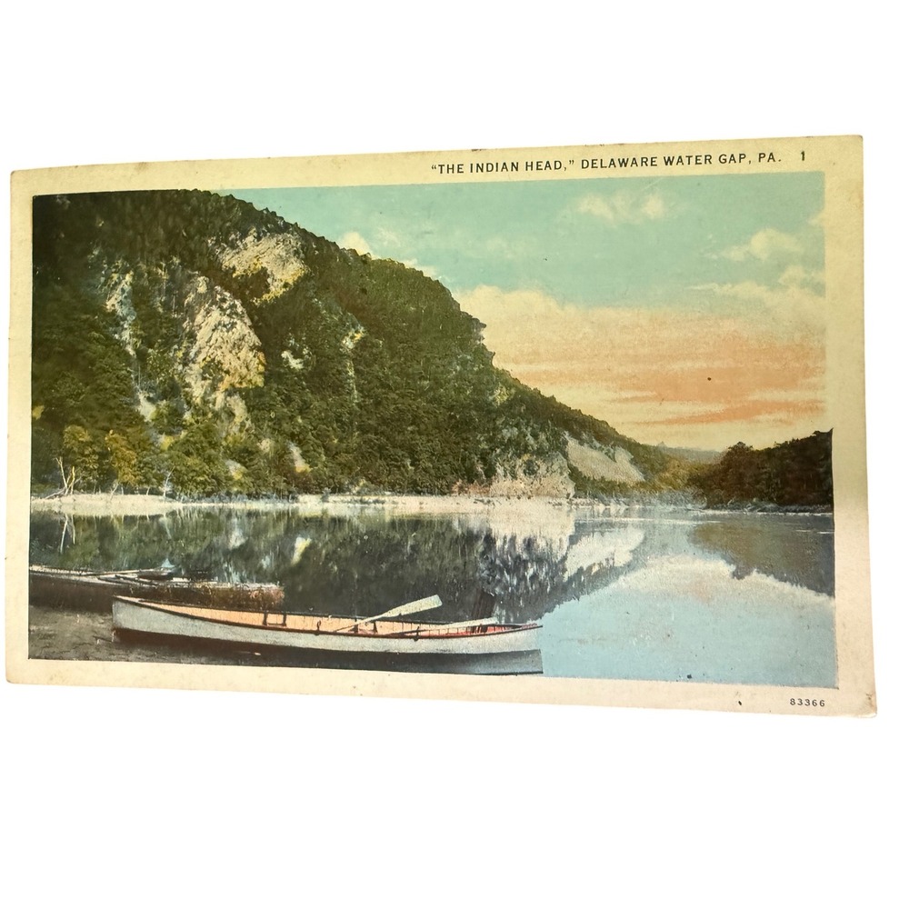 Vintage 1933 Indian Head Delaware Water Gap PA Postcard Linen Poconos Scenery